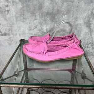 Hush Puppies Moyen shoes Suede Slip On Women's Sz 8 Pink moccasin comfort Travel